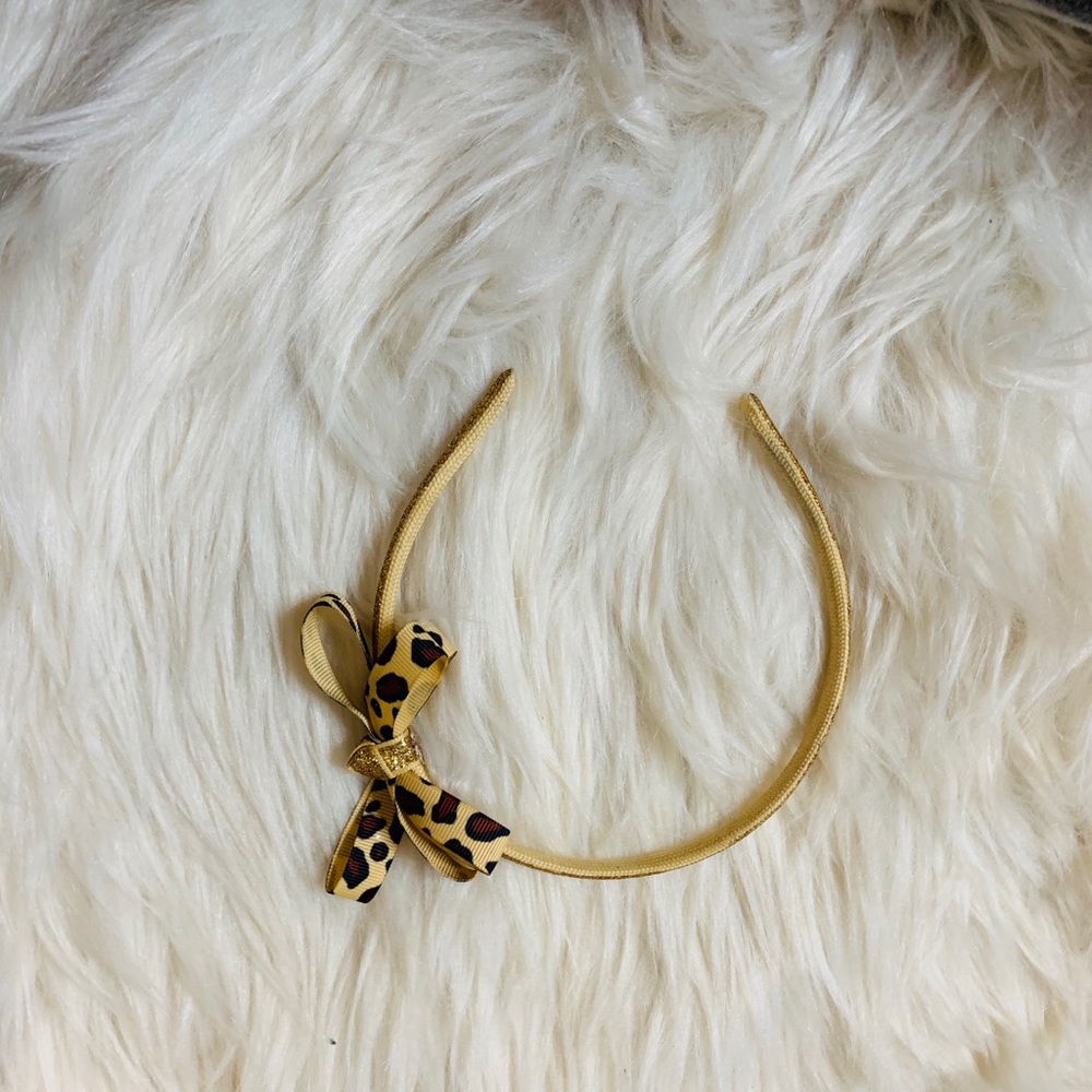 Head band cheetah design and gold glitter of top - Picture 2 of 5